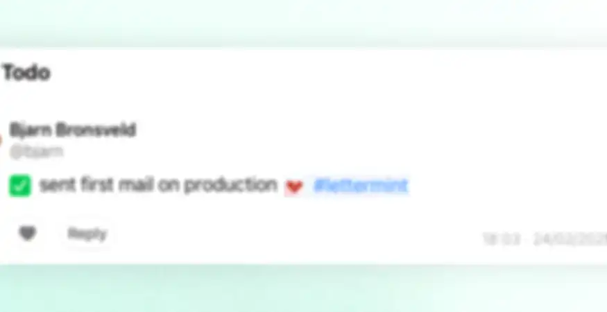 First Lettermint email