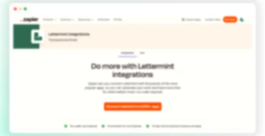 Lettermint Zapier Integratie
