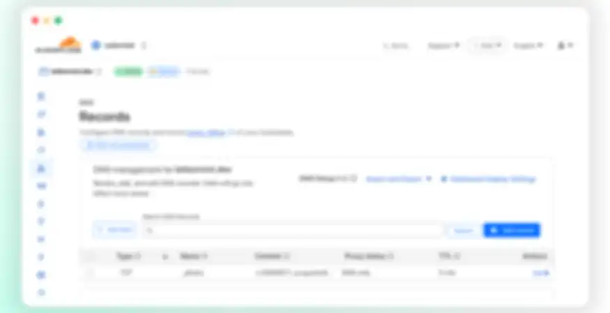 Cloudflare DNS settings