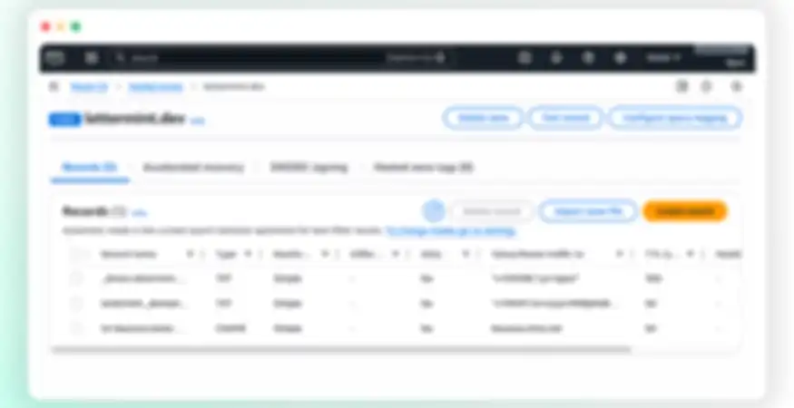 Route 53 DNS records