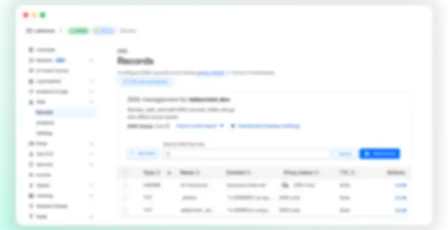 Enregistrements DNS Cloudflare