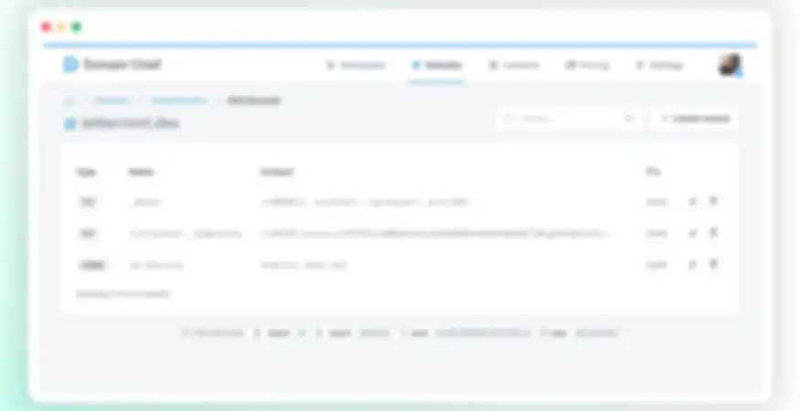 Enregistrements DNS Domain Chief