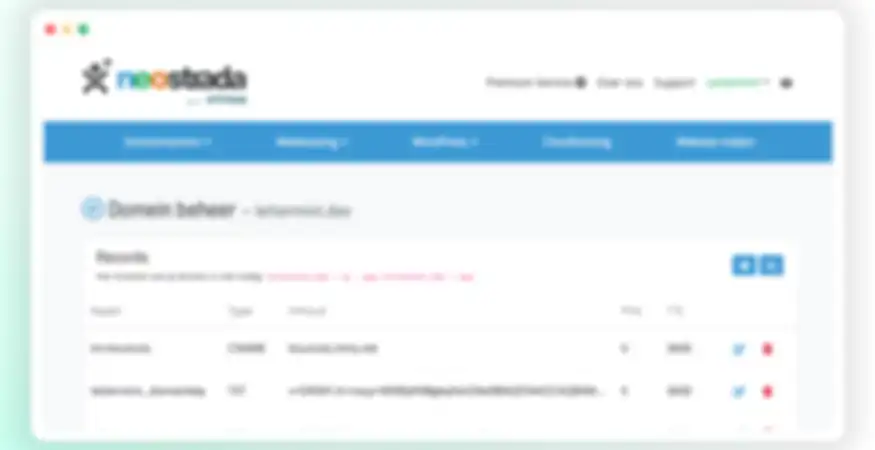 Enregistrements DNS Neostrada