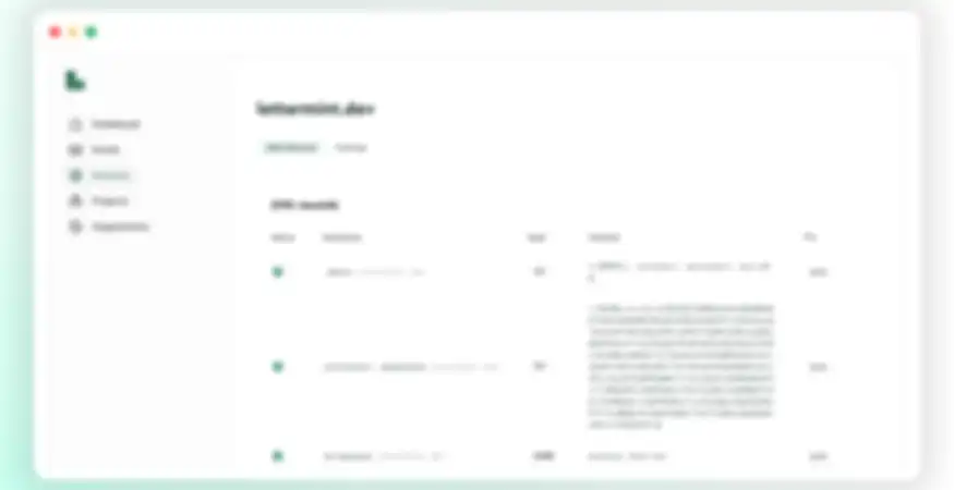 Enregistrements DNS Lettermint