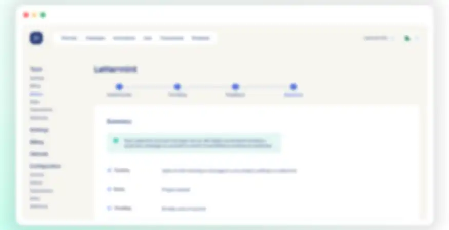 Mailcoach mailer settings with Lettermint