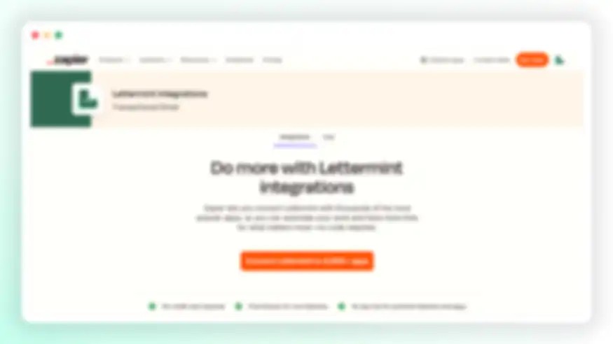 Lettermint Zapier Integration