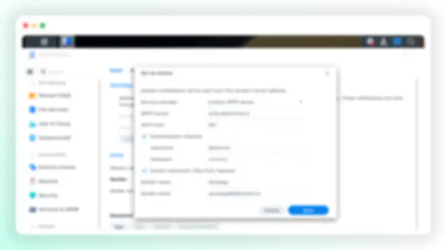 Synology DSM email notifications setup