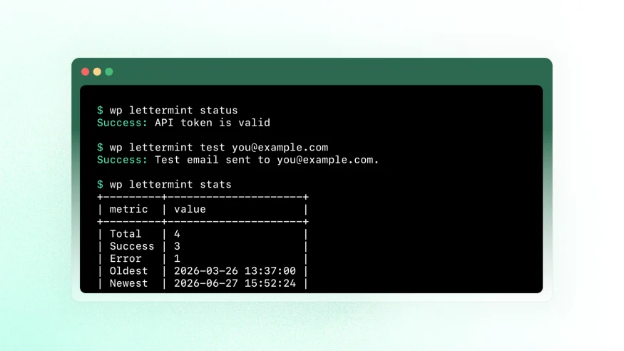 Lettermint WP-CLI